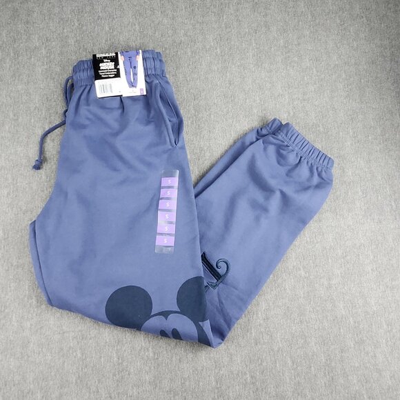 Freeze NY Mickey Truly Original Jogger Blue Women Size S Fleece Tonal Embroidery - Picture 2 of 16